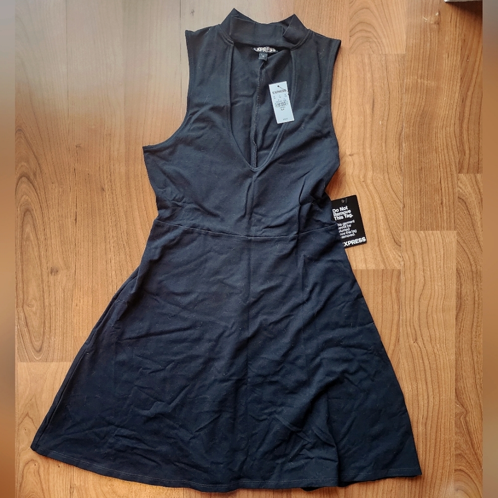 New Express Little Black Dress Low Cut S